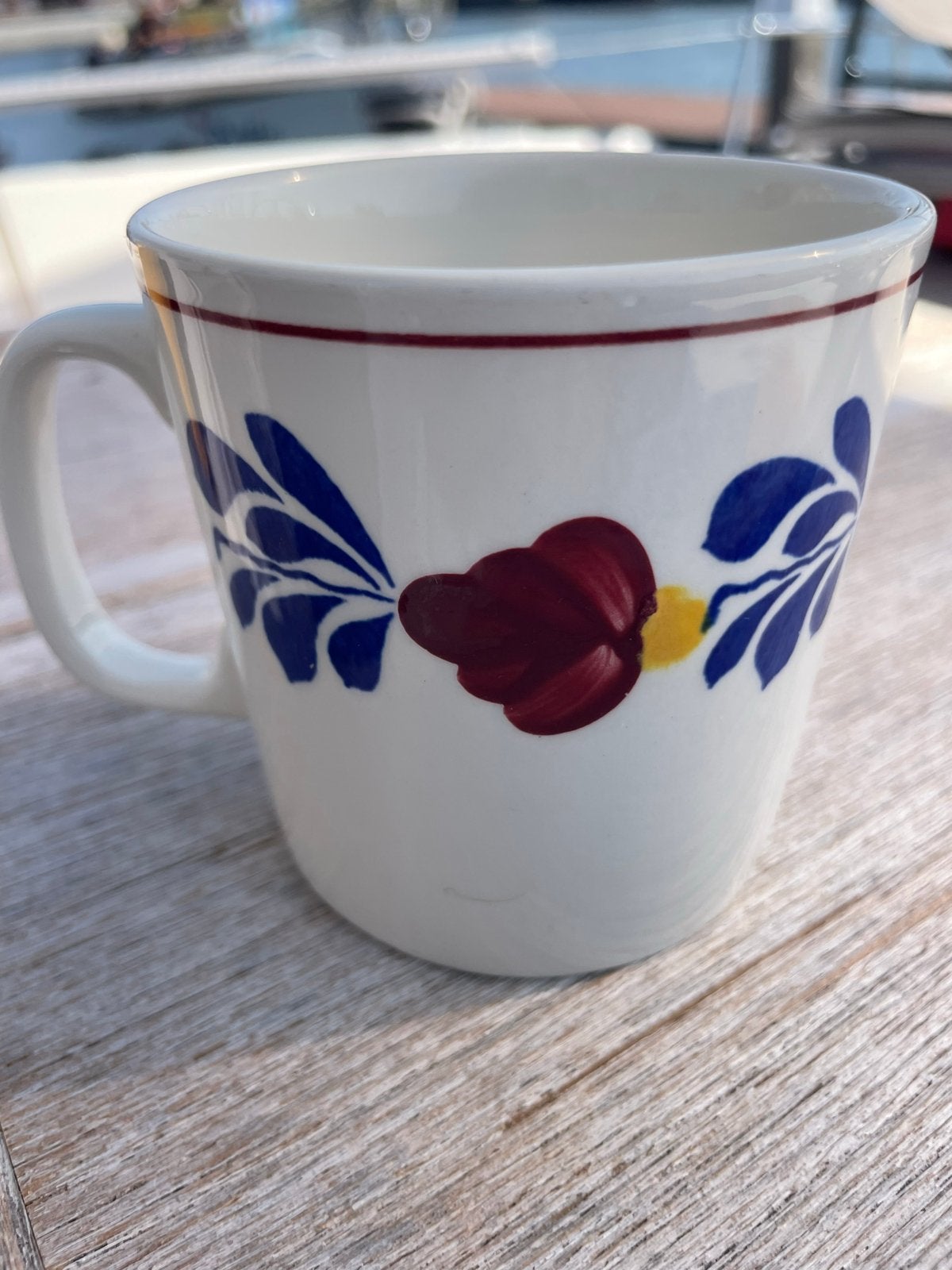 Boch Freres Boerenbont Mok - Vintage Servies, Gebruikt, Keramiek, Landelijk/Boerenbont, Royal Boch