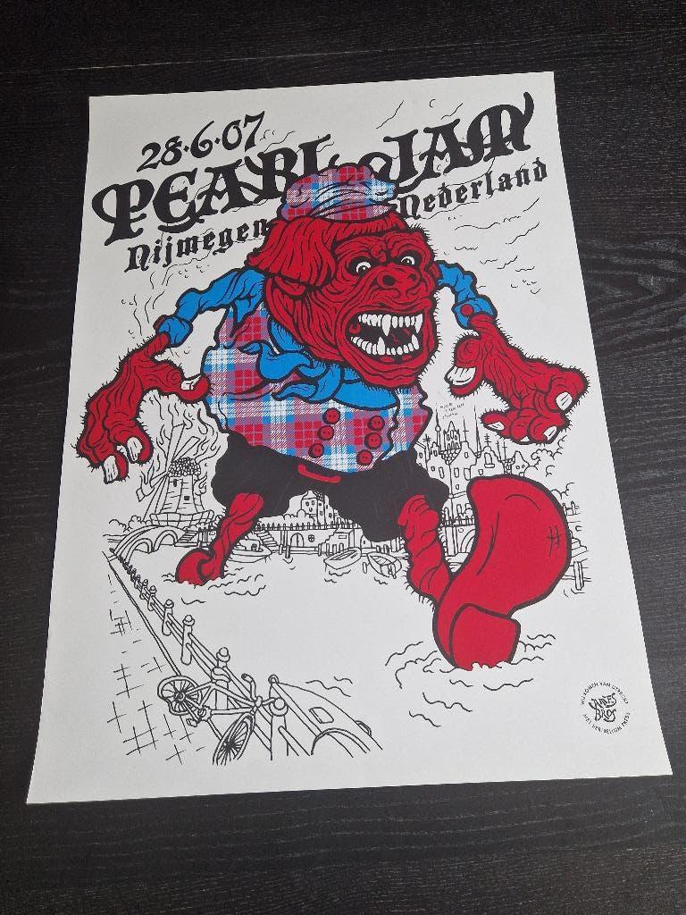 Pearl Jam - Nijmegen 2007 - Poster, Rechthoekig Staand, Nieuw, Ophalen of Verzenden, A1 t/m A3