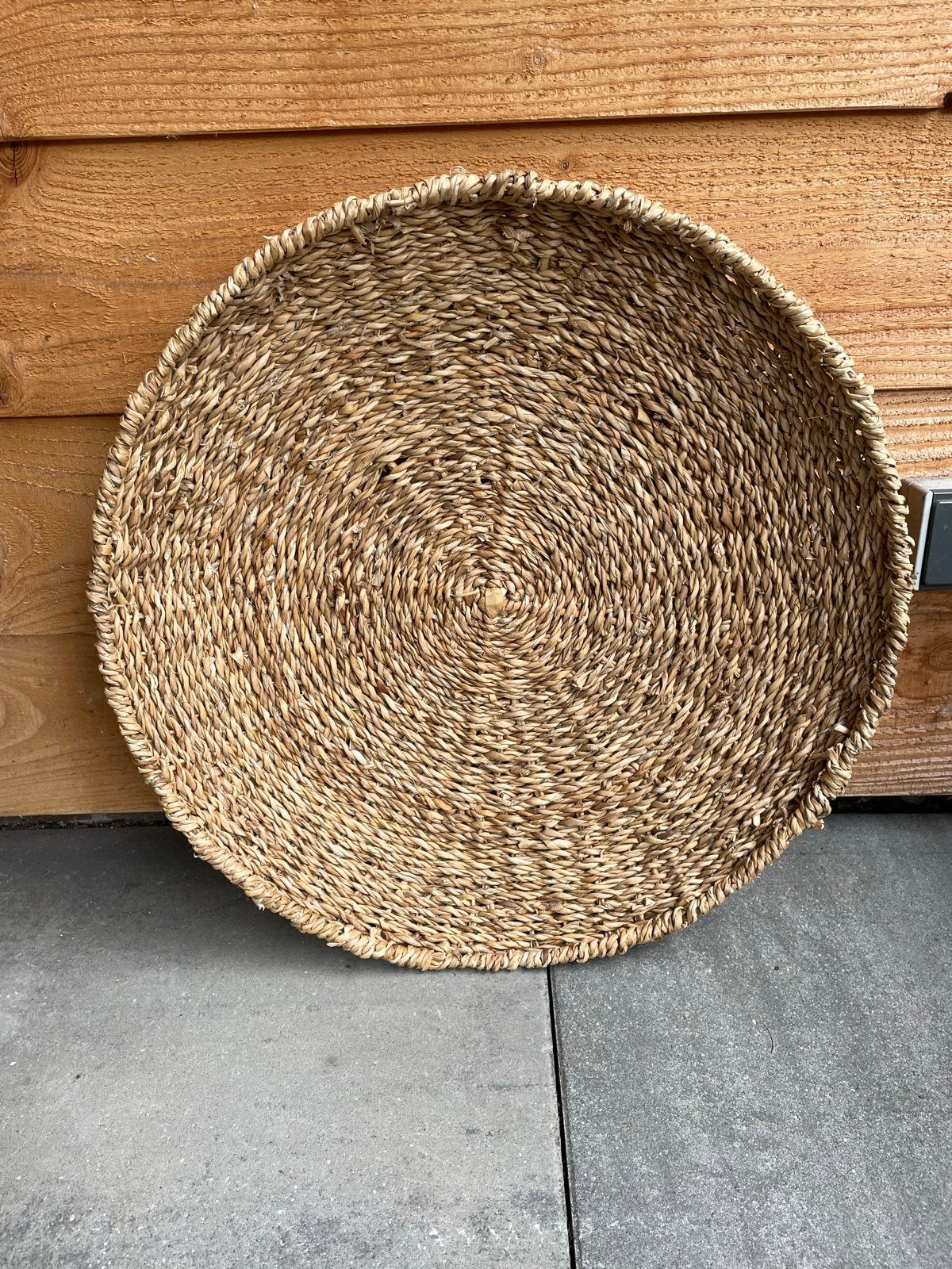 Grote rieten mand / schaal - 55 cm diameter, Ophalen, Gebruikt, Mand, Rond