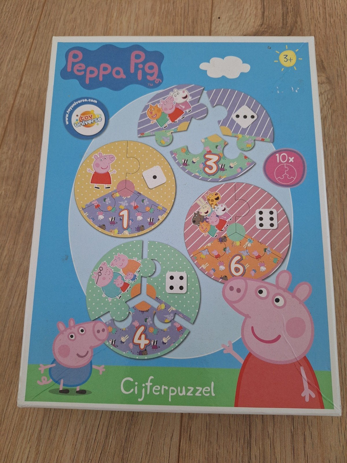 Peppa Pig Cijferpuzzel - Leer tellen met Peppa!, Ophalen of Verzenden, 10 tot 50 stukjes, Zo goed als nieuw, 2 tot 4 jaar