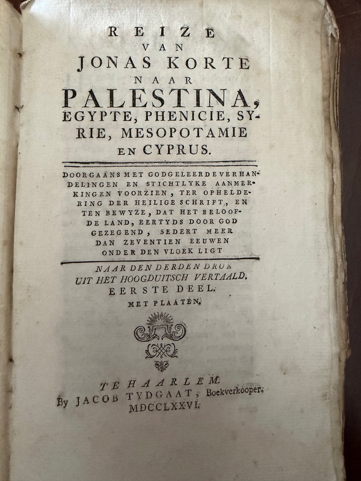 Reize van Jonas Korte naar Palestina, Egypte, Phenicie, Syri, Ophalen of Verzenden
