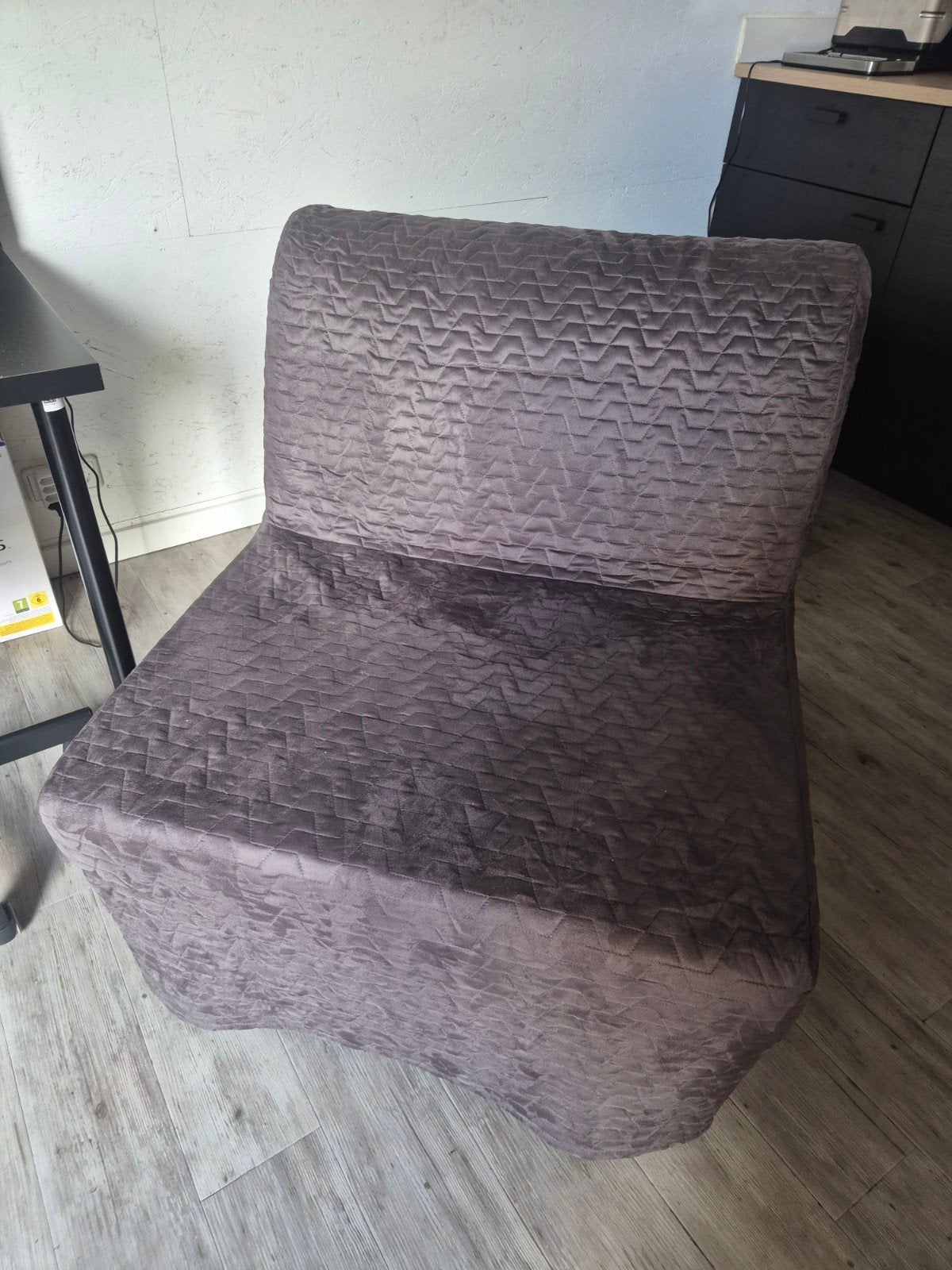 IKEA lycksele slaapfauteuill - Compact en comfortabel, Ophalen, Gebruikt, 190 cm of minder, Grijs