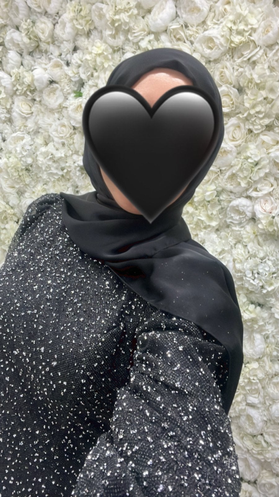 Abaya jurk met glitters en strikdetails - Maat 40/42, Kleding | Dames, Overige typen, Zwart, Maat 42/44 (L), Ophalen of Verzenden
