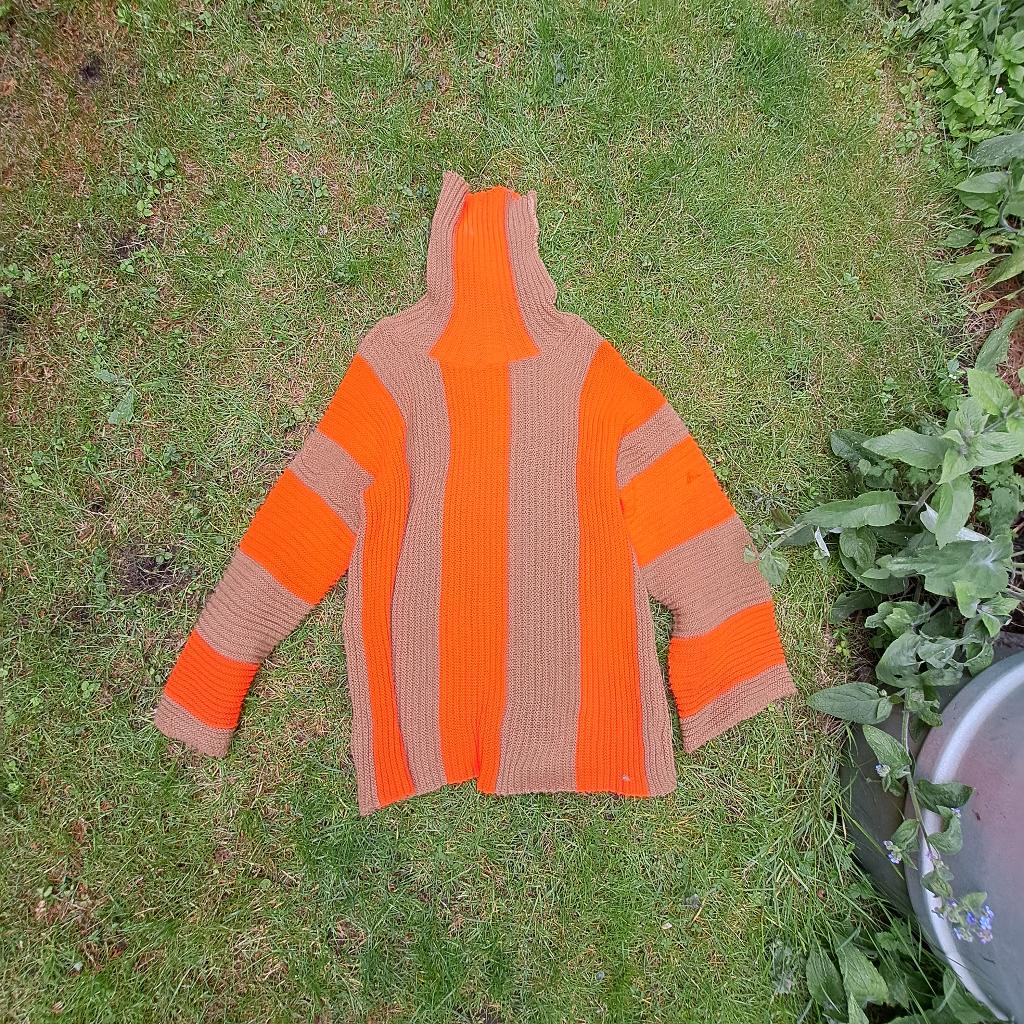 Knaloranje/bruine coltrui, in prima staat  XL, Bruin, Maat 46/48 (XL) of groter, Ophalen of Verzenden, Onbekend