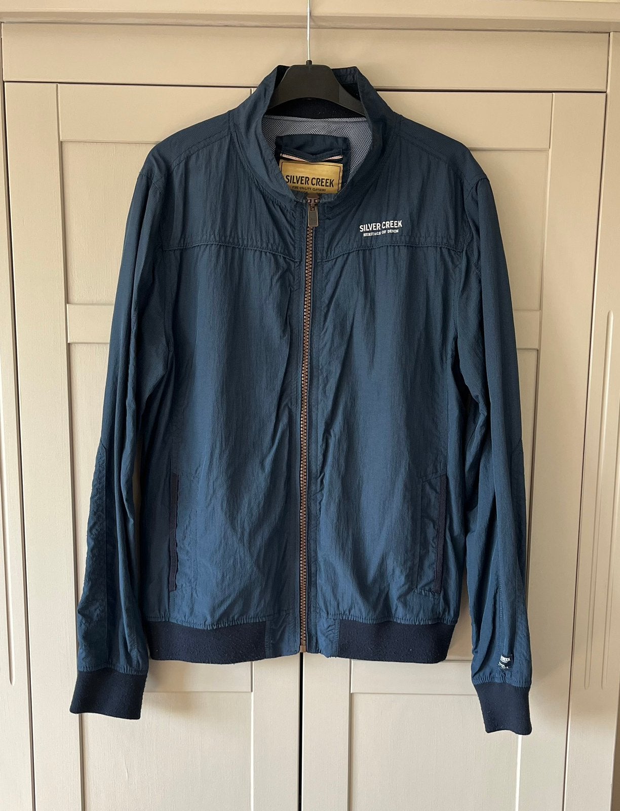 Heren jas Zomer/Lente - Maat L - SilverCreek, Ophalen of Verzenden, Zo goed als nieuw, Maat 52/54 (L), Blauw