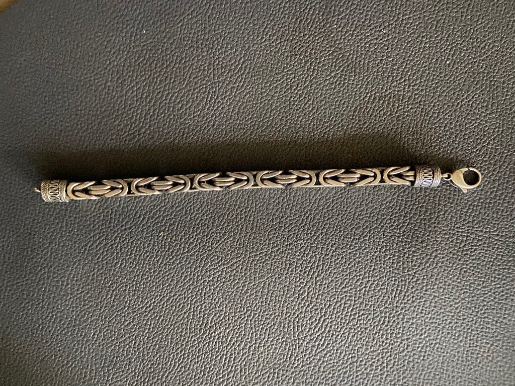 Heren armband, Ophalen of Verzenden, Zo goed als nieuw, Zilver, Zilver