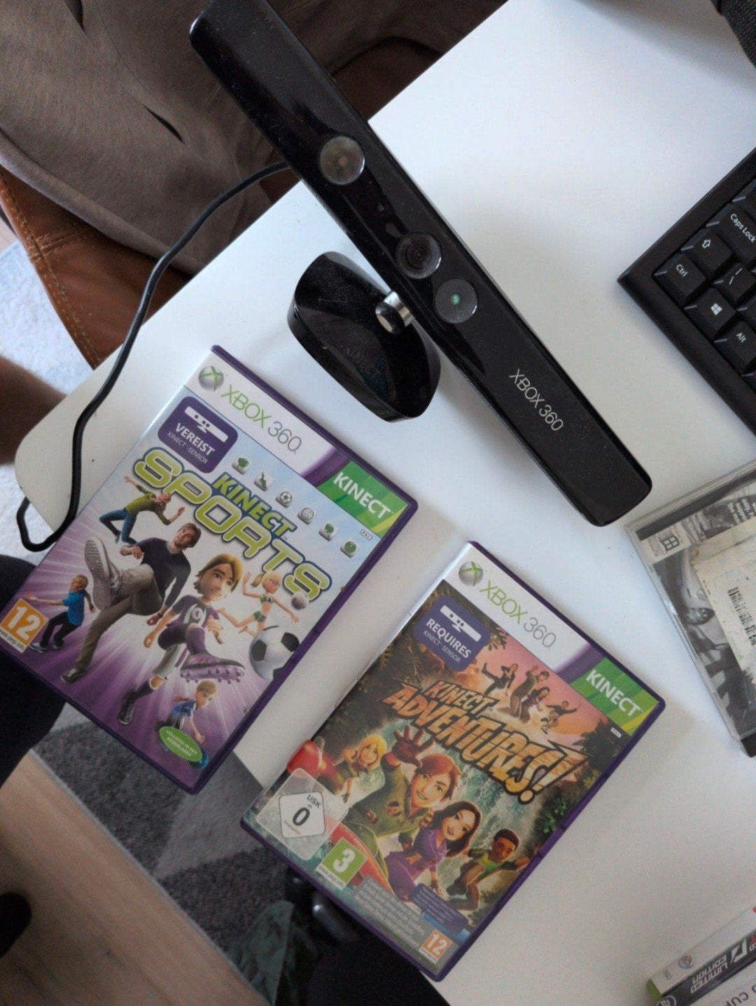 Xbox 360 Kinect Sensor met spellen, Ophalen of Verzenden, Zo goed als nieuw