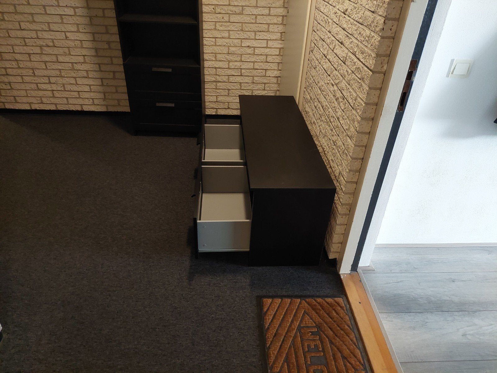 Zwart TV-meubel met lades - Ikea brimnes, Huis en Inrichting, Kasten | Overige, Ophalen