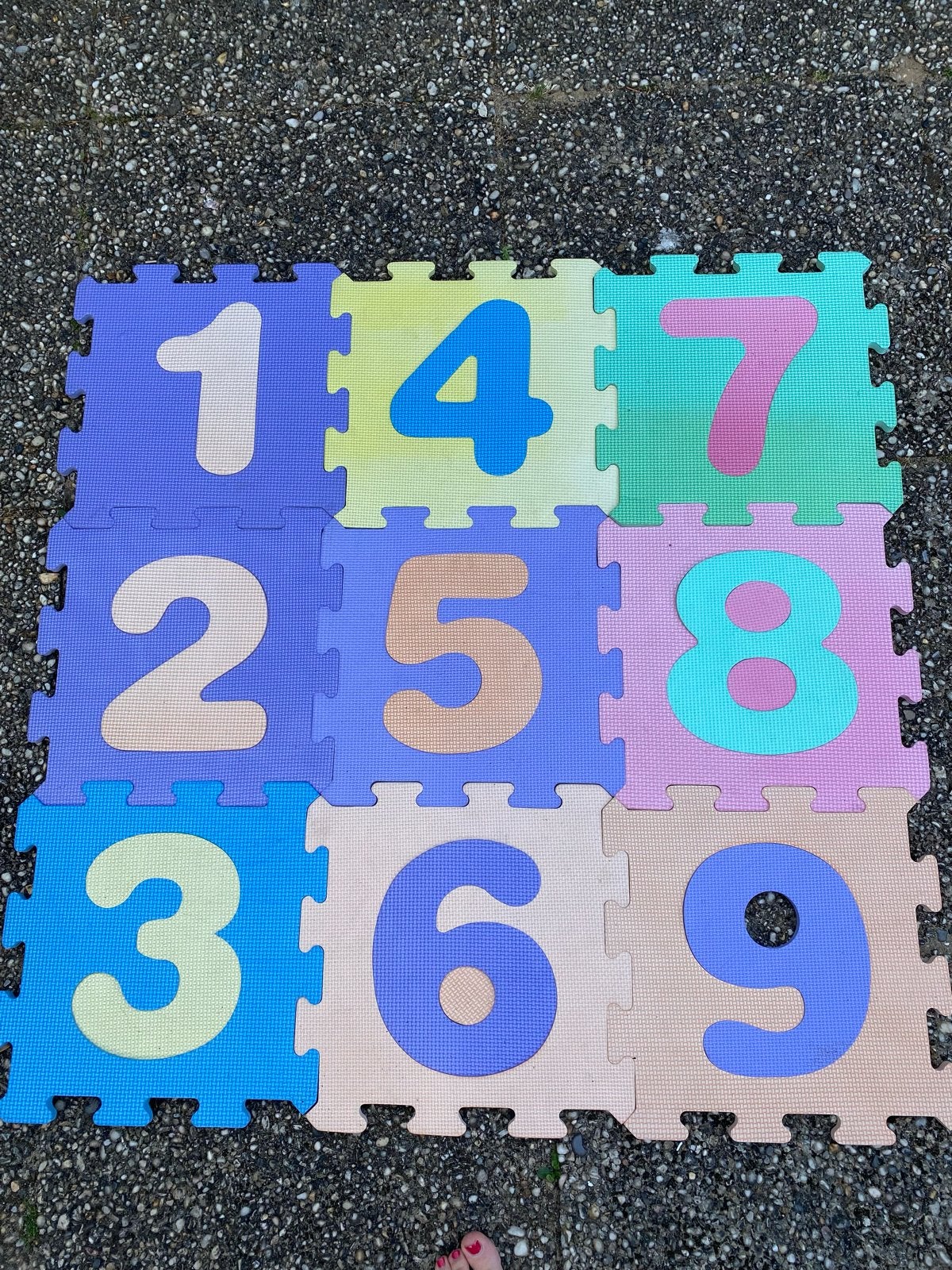 Cijfer speelmat / puzzelmat voor kinderen foam, Ophalen of Verzenden, Gebruikt, Speelkleed