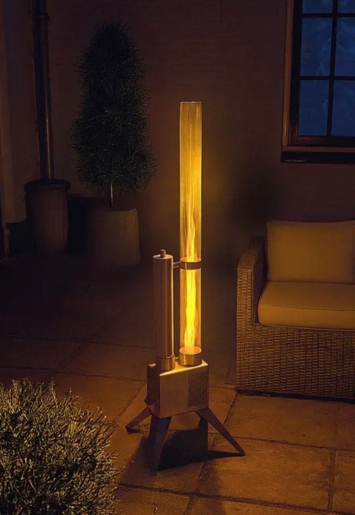 Houtpellet Terrasheater Zilver - Fancy Flames, Ophalen, Nieuw, Vloer