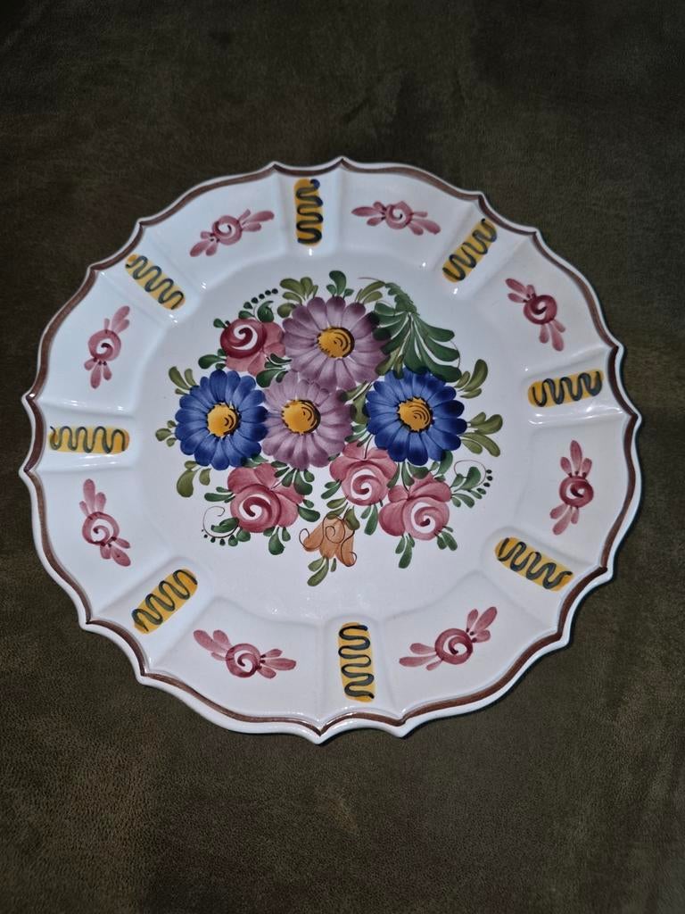 Prachtig handgeschilderd decoratief bord van Wechgla, Antiek en Kunst, Ophalen of Verzenden