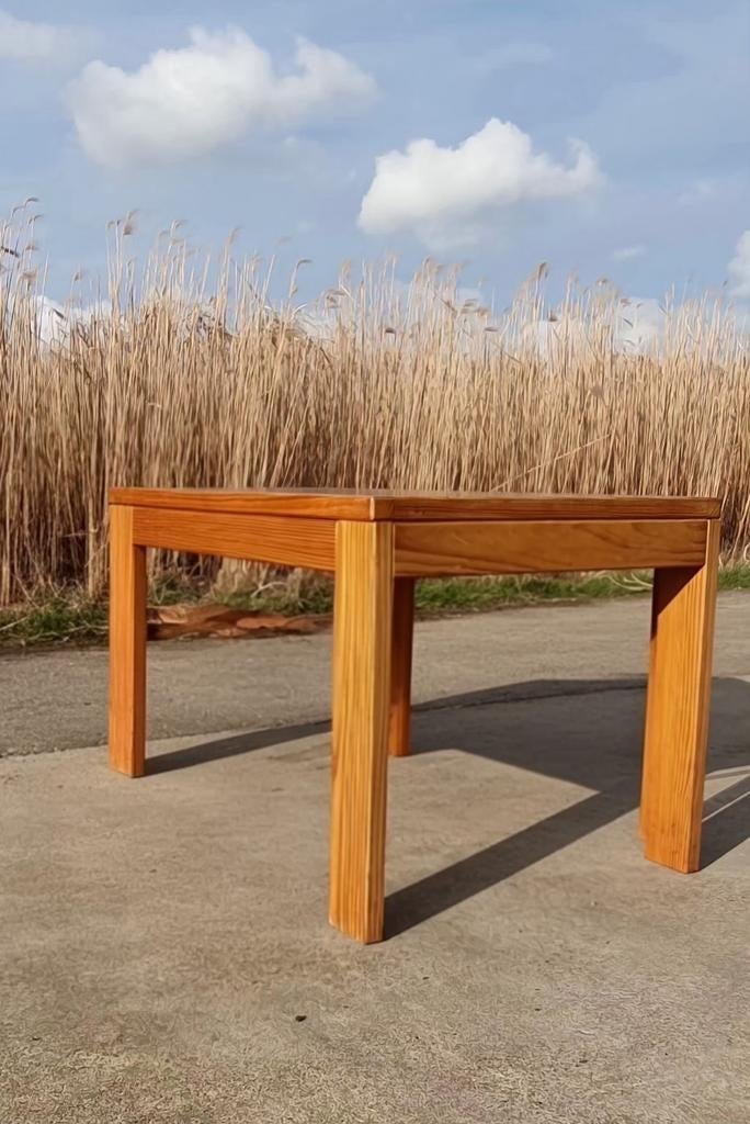 Vintage grenen eettafel pine 135 x 82 cm, Ophalen, Gebruikt, 100 tot 150 cm, Vier personen