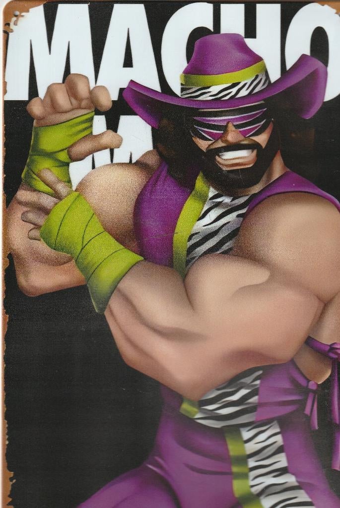Wwewwf macho man metalen bordje 20 x 30 nieuw, Ophalen of Verzenden, Nieuw
