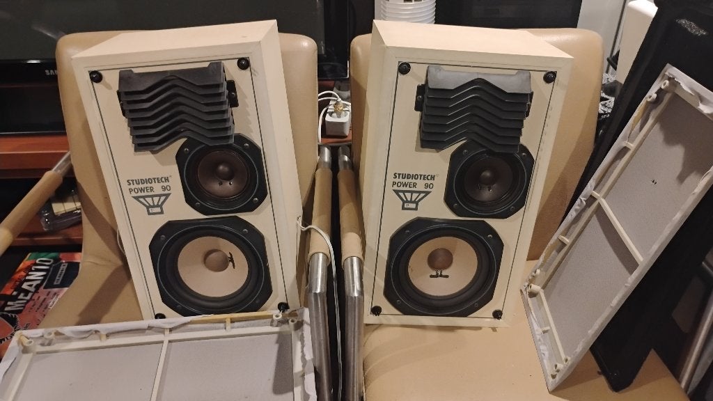 Powertech luidsprekers - set van 2, Audio, Tv en Foto, Luidsprekers, Ophalen of Verzenden, Gebruikt, Stereo speakers, Overige merken