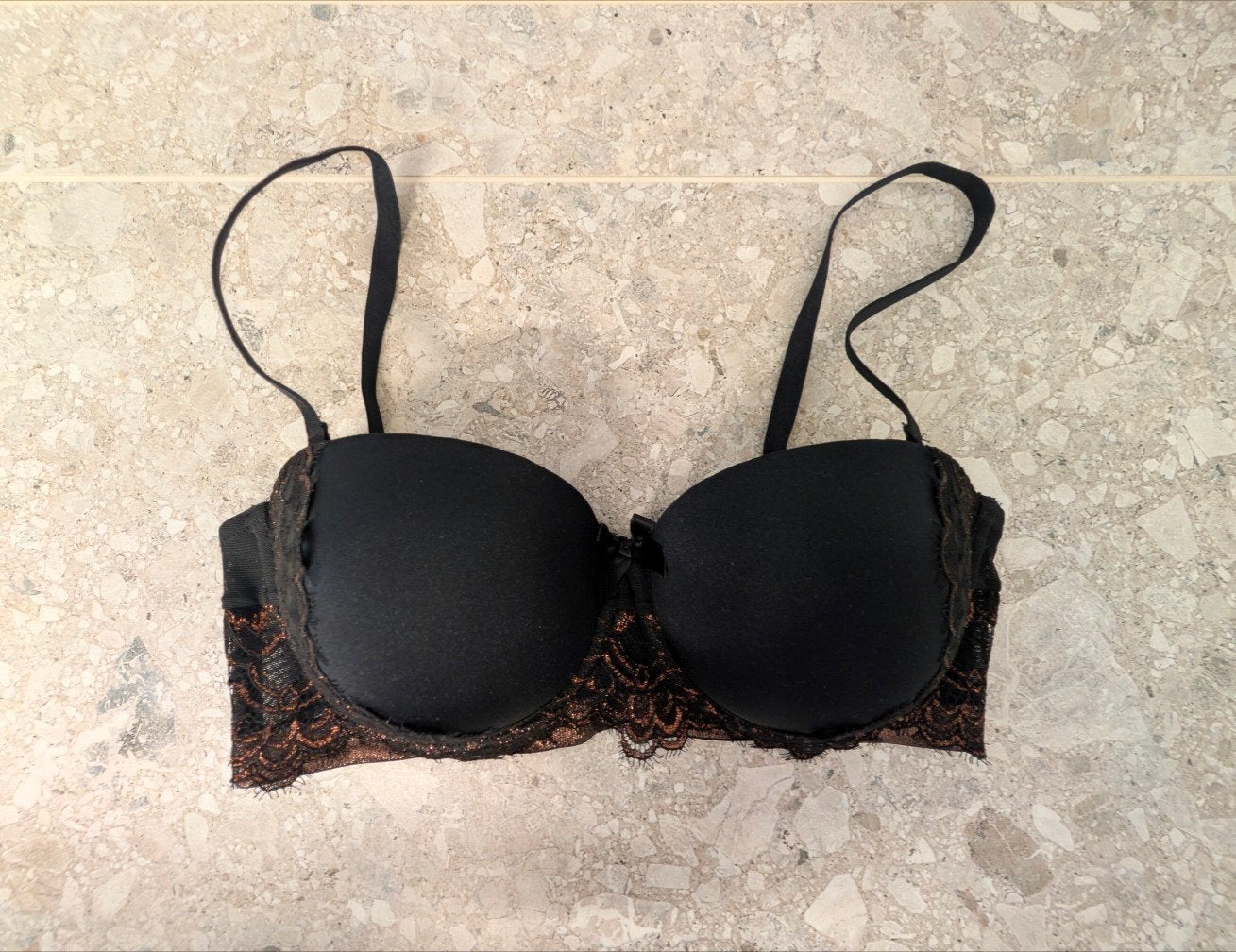Hunkemöller bh strapless beugelbh voorgevormd EU 75C, Hunkermoller, Verzenden, Zwart, BH