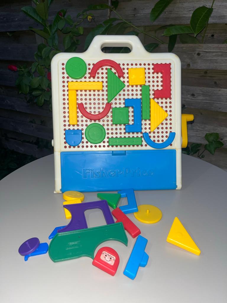 Vintage Fisher-Price Speelbord met Vormen, Kinderen en Baby's, Speelgoed | Fisher-Price, Ophalen of Verzenden, Gebruikt, Speelset