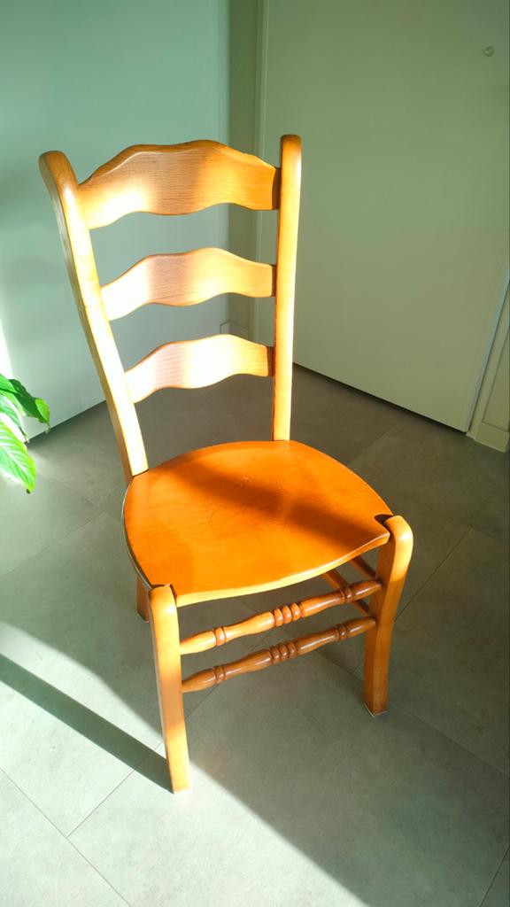 Robuuste keukenstoel, Gebruikt, Bruin, Klassiek, Ophalen of Verzenden