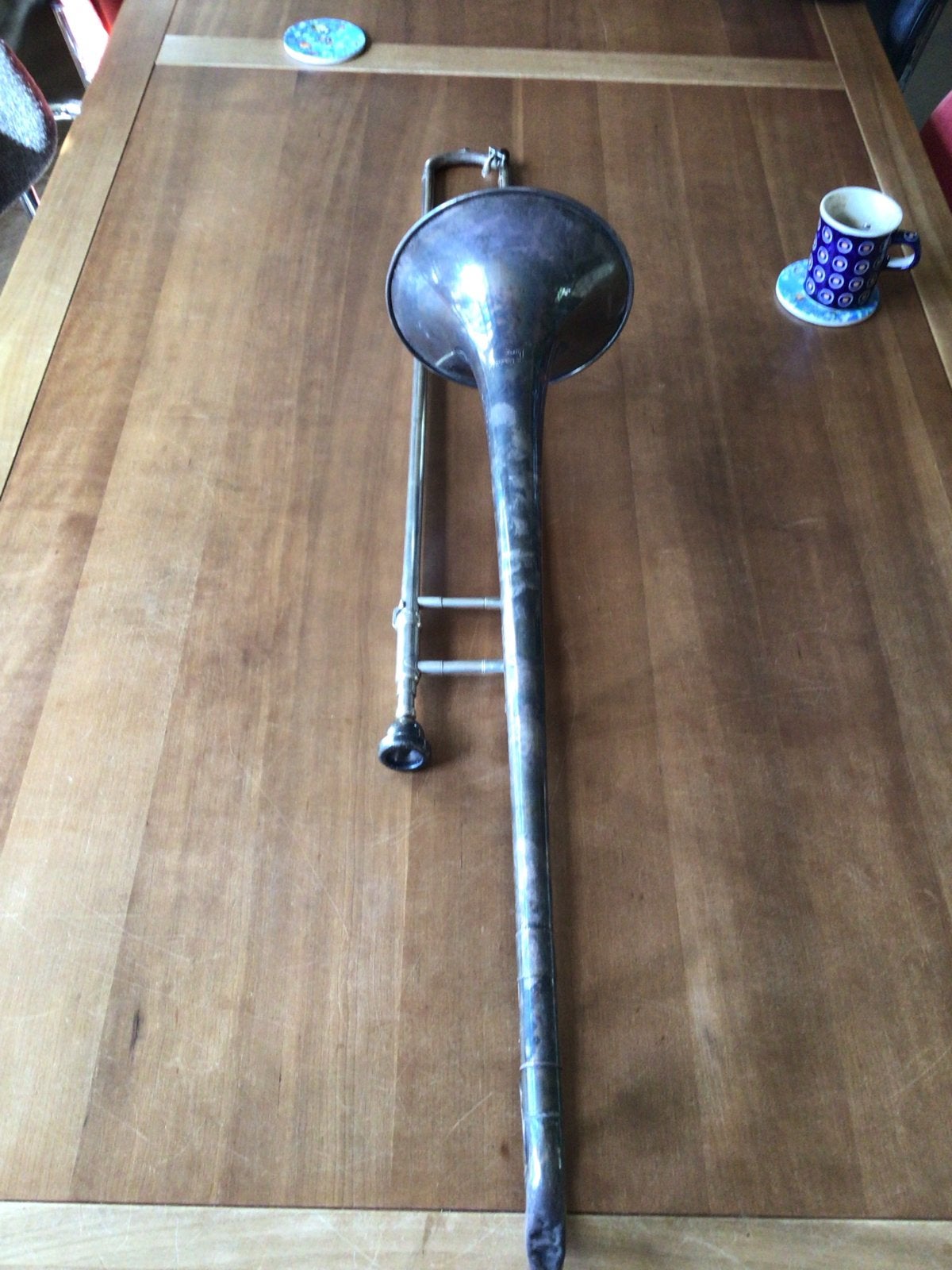 Antoine Courtois Trombone - Vintage Instrument, Muziek en Instrumenten, Blaasinstrumenten | Trombones, Ophalen, Gebruikt, Tenor