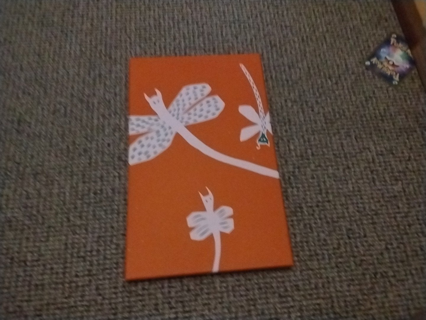 Schilderij met libellen - Oranje canvas, Ophalen of Verzenden