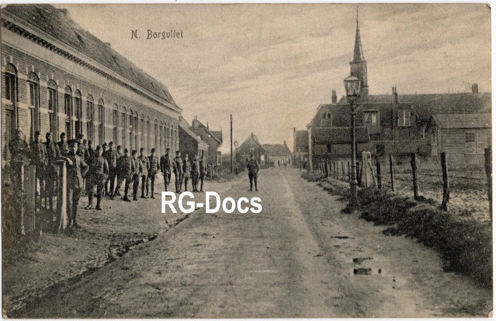 Ansichtkaart Briefkaart Militairen Nieuw Borgvliet 1916, Ophalen of Verzenden, Voor 1920, Gelopen, Noord-Brabant