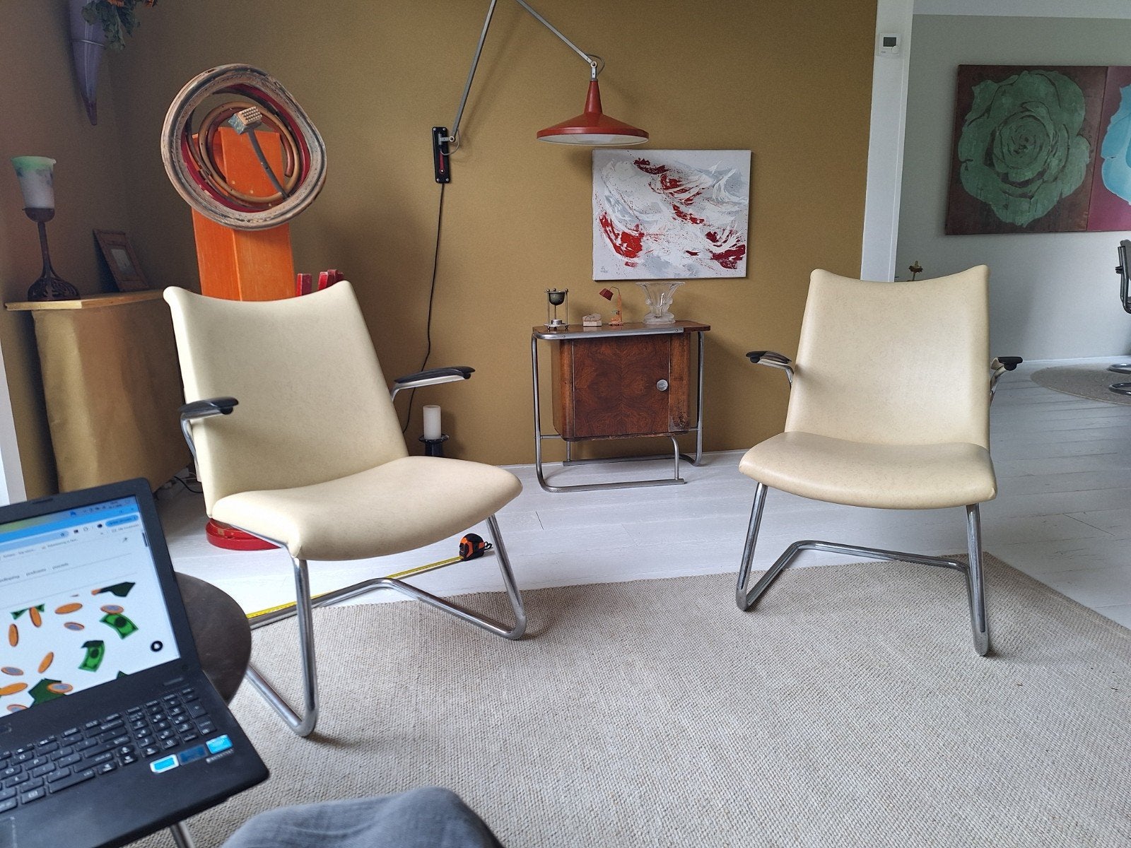 Gispen de Wit fauteuils, Ophalen, Gebruikt, Minder dan 75 cm, 50 tot 75 cm