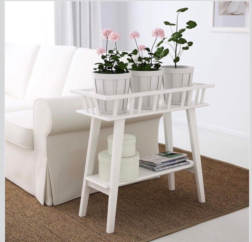 IKEA LANTLIV Plantenstandaard - Wit, Ophalen