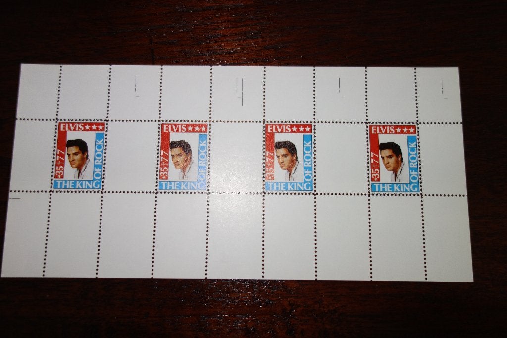 Elvis Presley velletje postzegels, Ophalen of Verzenden, Nieuw, Foto of Kaart