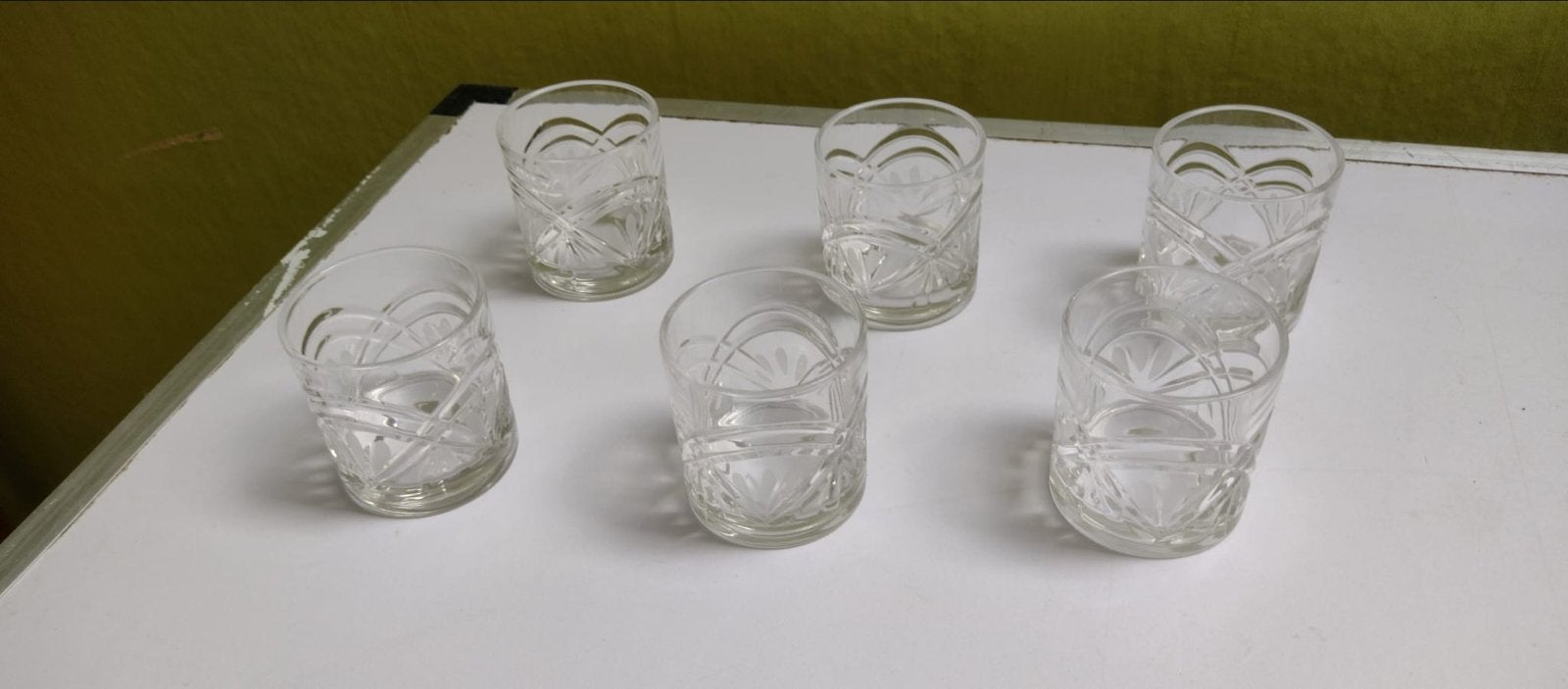 Set van 6 kristallen glazen, Ophalen