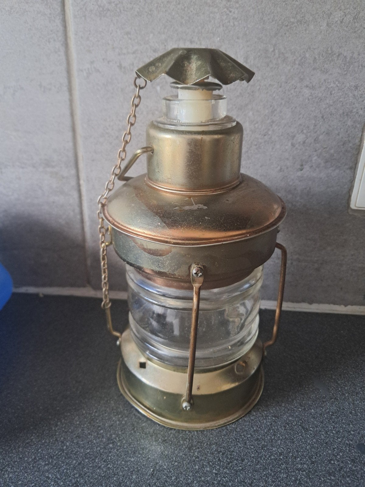 Vintage scheeps lantaarn olielamp, Verzamelen, Scheepvaart, Ophalen of Verzenden