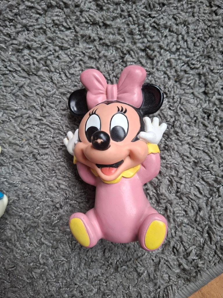 Vintage Minnie Mouse en Donald Duck piepspeeltjes, Verzamelen, Ophalen of Verzenden, Donald Duck, Beeldje of Figuurtje
