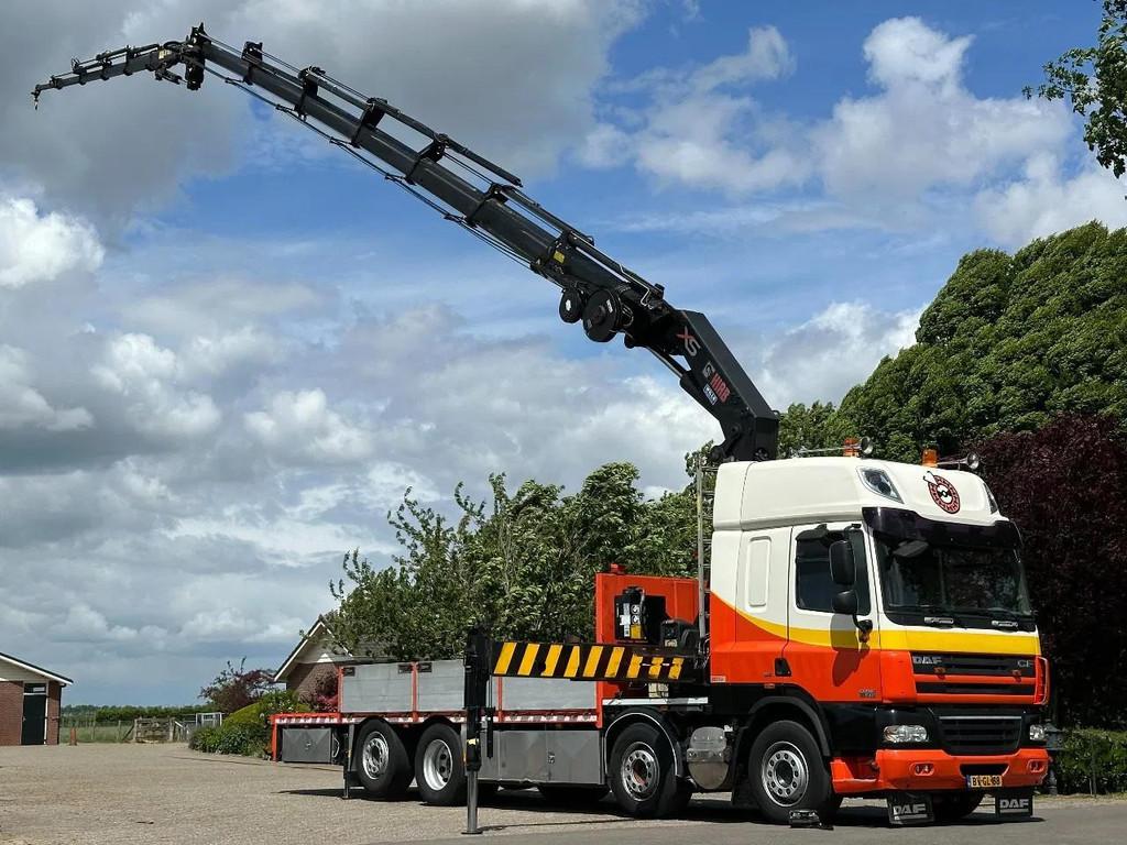 DAF CF 85 /410 !8X2!HIAB 47TM!FLY-JIB!EURO5! DK1043, Auto's, Automaat, Euro 5, Elektrische ramen, Wit