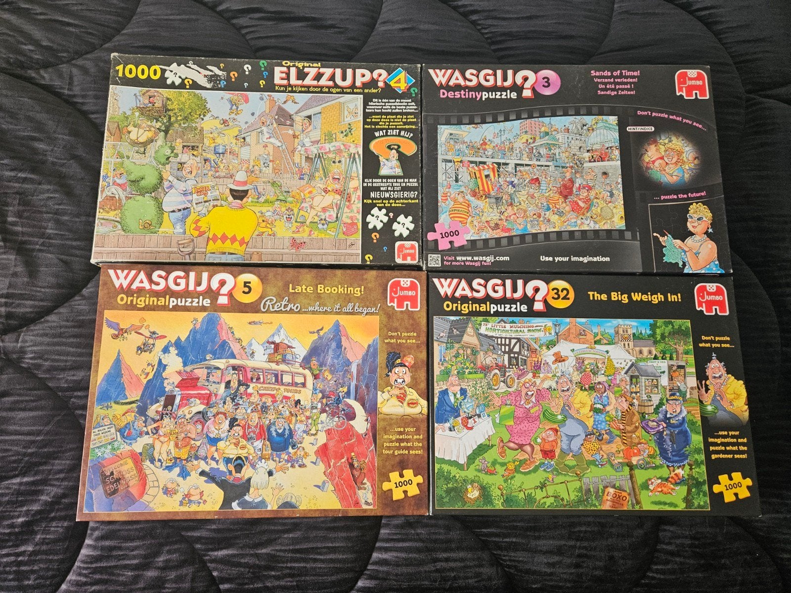 Wasgij puzzels van 1000 stukjes - Netjes en compleet, Hobby en Vrije tijd, Ophalen, 500 t/m 1500 stukjes, Gebruikt