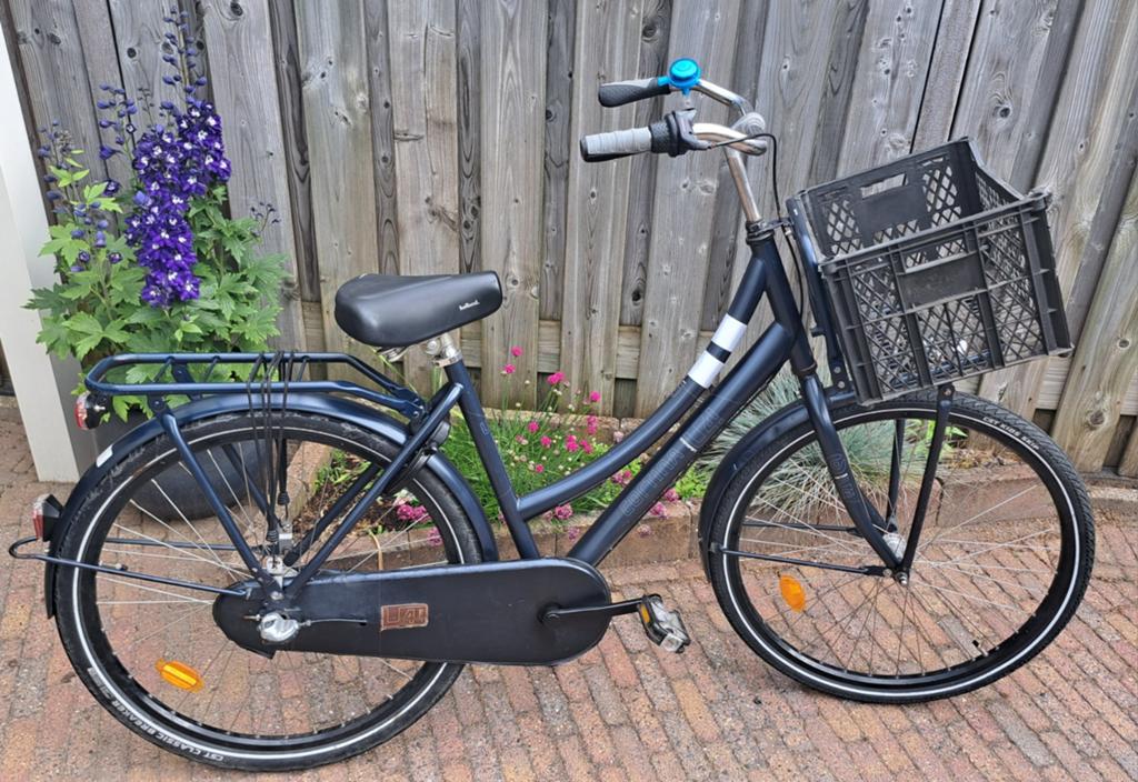 Blauwe Cortina U4 Transportfiets 26 inch met 3 versnellingen, Fietsen en Brommers, Fietsen | Dames | Damesfietsen, Terugtraprem