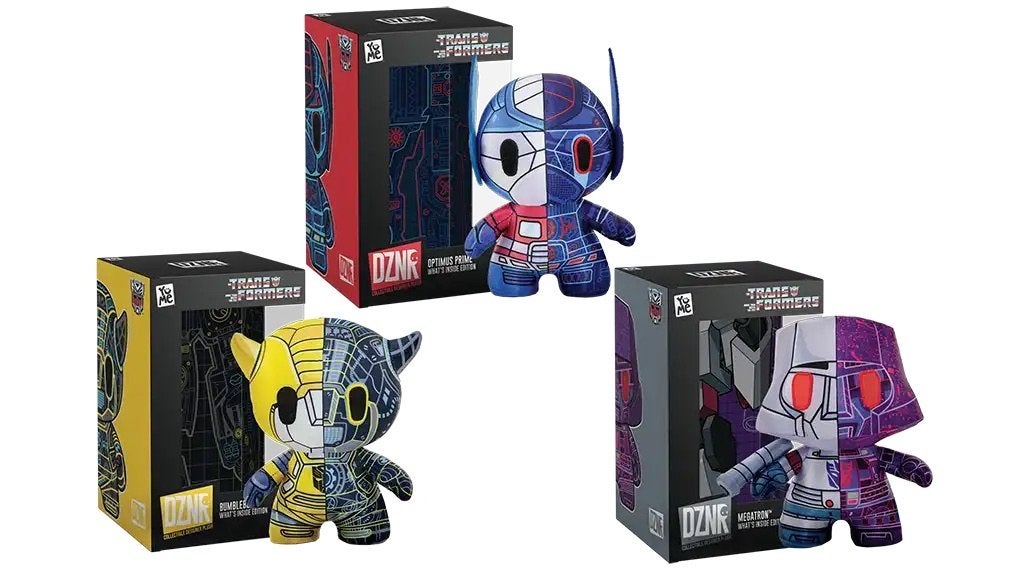 3 Transformers DZNR Knuffels: Optimus Prime, Bumblebee, Mega, Verzamelen, Overige generaties, Ophalen of Verzenden, Nieuw, Autobots