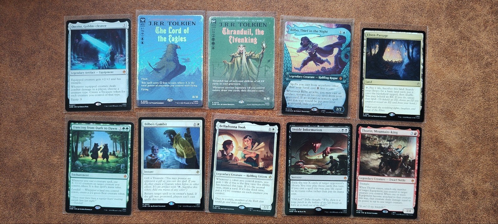 The Hobbit kaarten, oa Bilbo Thief, Orcrist en meer, Ophalen of Verzenden, Nieuw, Losse kaart, Foil