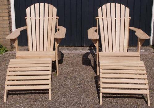 NIEUW TUINSET MASSIEF LICHT EIKEN model canadian chair, Tuin en Terras, Tuinsets en Loungesets, Nieuw, Tuinset, Hardhout, 2 zitplaatsen