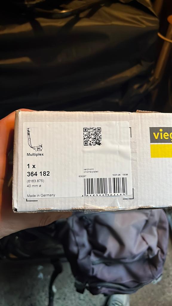 Viega Multiplex Visign M5 verlengde badafvoercombinatie, Doe-het-zelf en Verbouw, Sanitair, Ophalen, Nieuw, Chroom, Bad