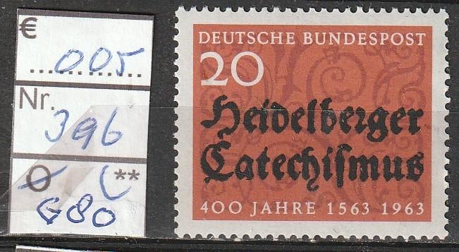 Bund Heidelberger Catechismus Michel 396 Nr.G80p, Verzenden, BRD, Postfris