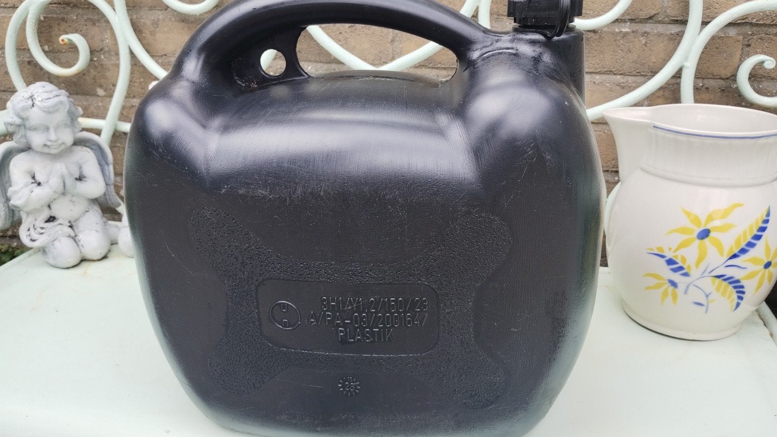 Zwarte jerrycan 20 liter - brandstof, Ophalen, Gebruikt