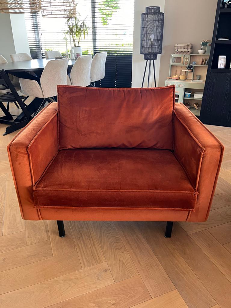 Bepure Home Rodeo Velvet Loveseat - Okerbruin, Ophalen, Gebruikt, Tweepersoons, 75 tot 100 cm