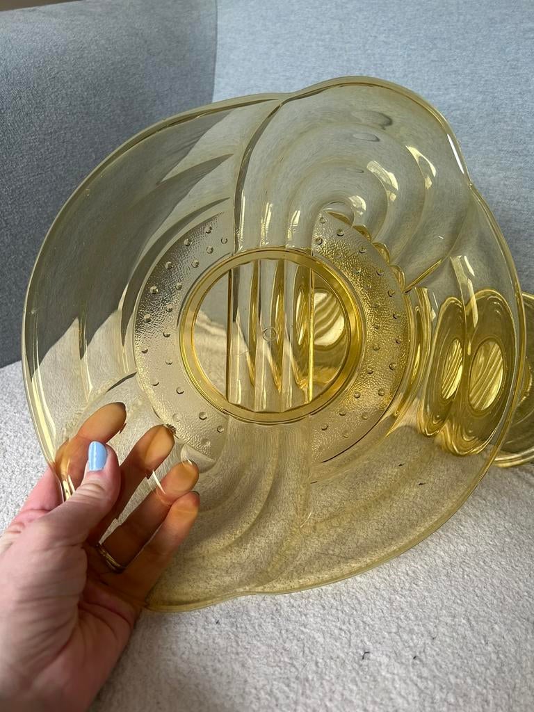 Vintage art deco schaal met 2 schotels, Ophalen of Verzenden