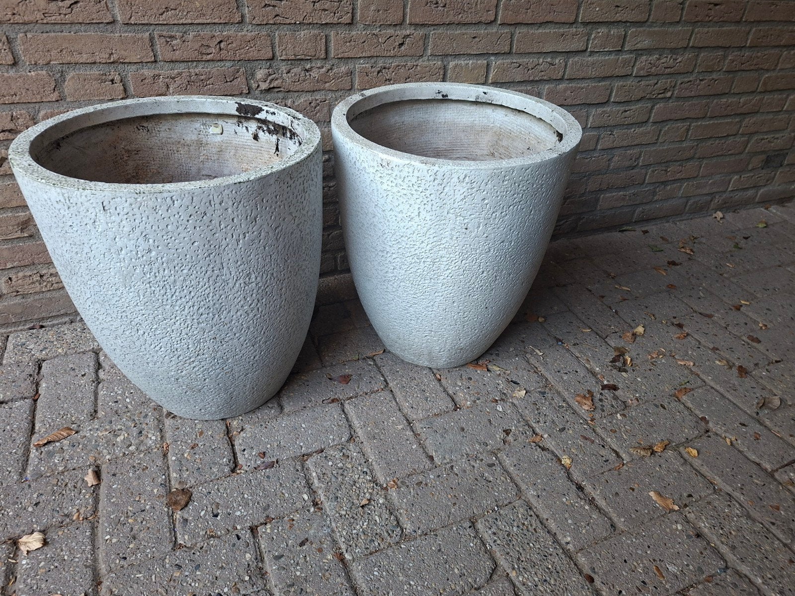 2 Bloempotten - Doorsnee 45 cm, Hoogte 50 cm, Tuin en Terras, Ophalen, Gebruikt, 40 cm of meer, Rond