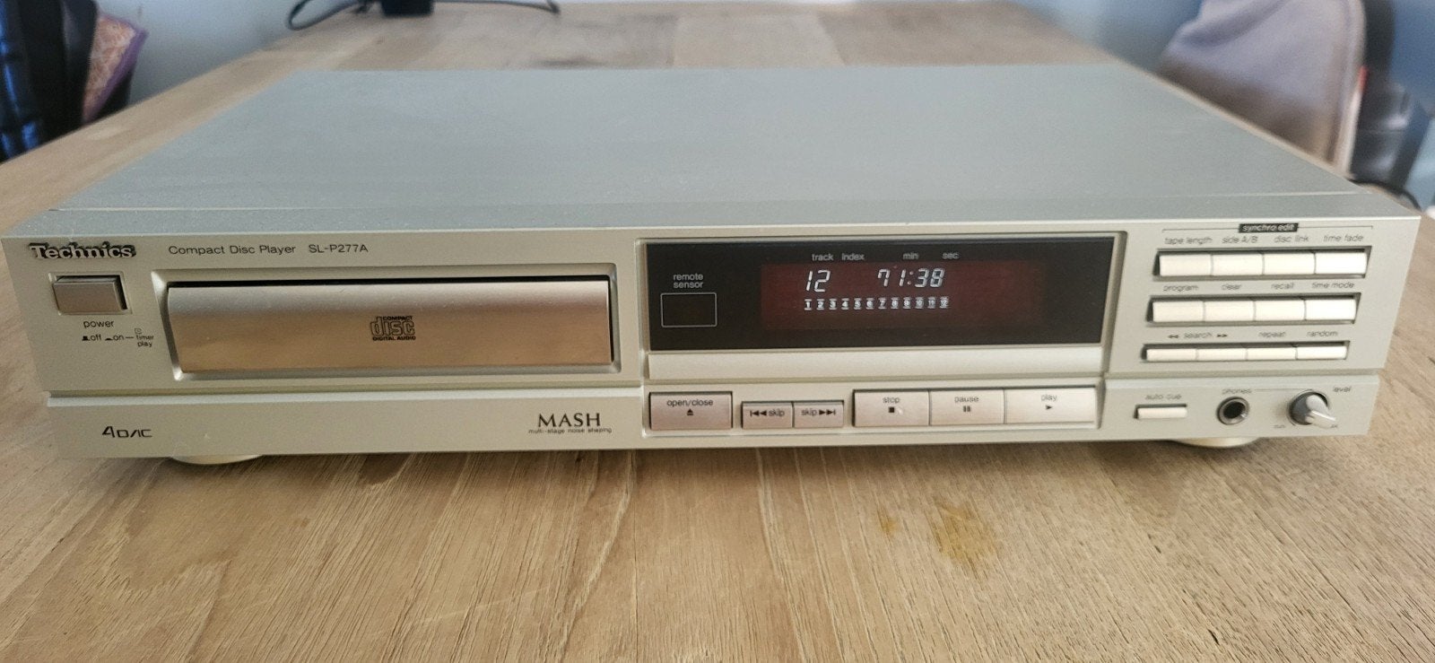Technics SL-P277A Compact Disc Speler - Uitstekende Staat ZL, Ophalen of Verzenden, Zo goed als nieuw, Technics