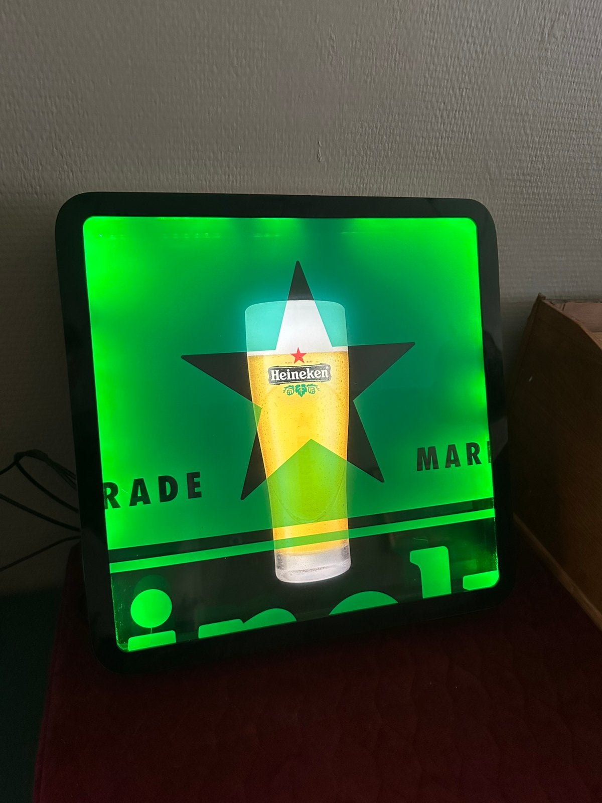 Heineken lichtbak licht reclame, Verzamelen, Ophalen of Verzenden, Zo goed als nieuw, Lichtbak of (neon) lamp