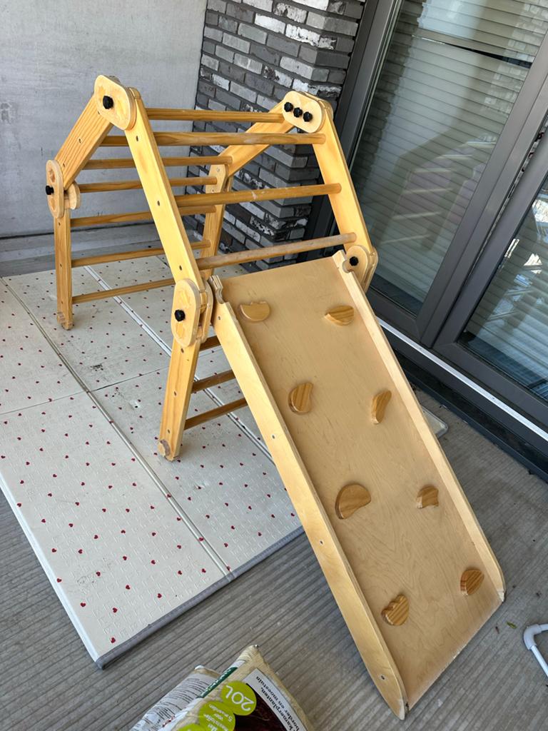 12-in-1 Montessori Klimrek van Ladanas Klim- en Glijbaan, Ophalen, Gebruikt, Glijbaan