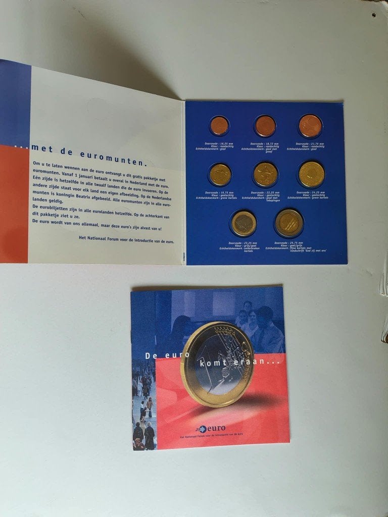 Euromunten, 1e kennismaking, Postzegels en Munten, Ophalen of Verzenden, Koningin Beatrix, Overige waardes, Setje