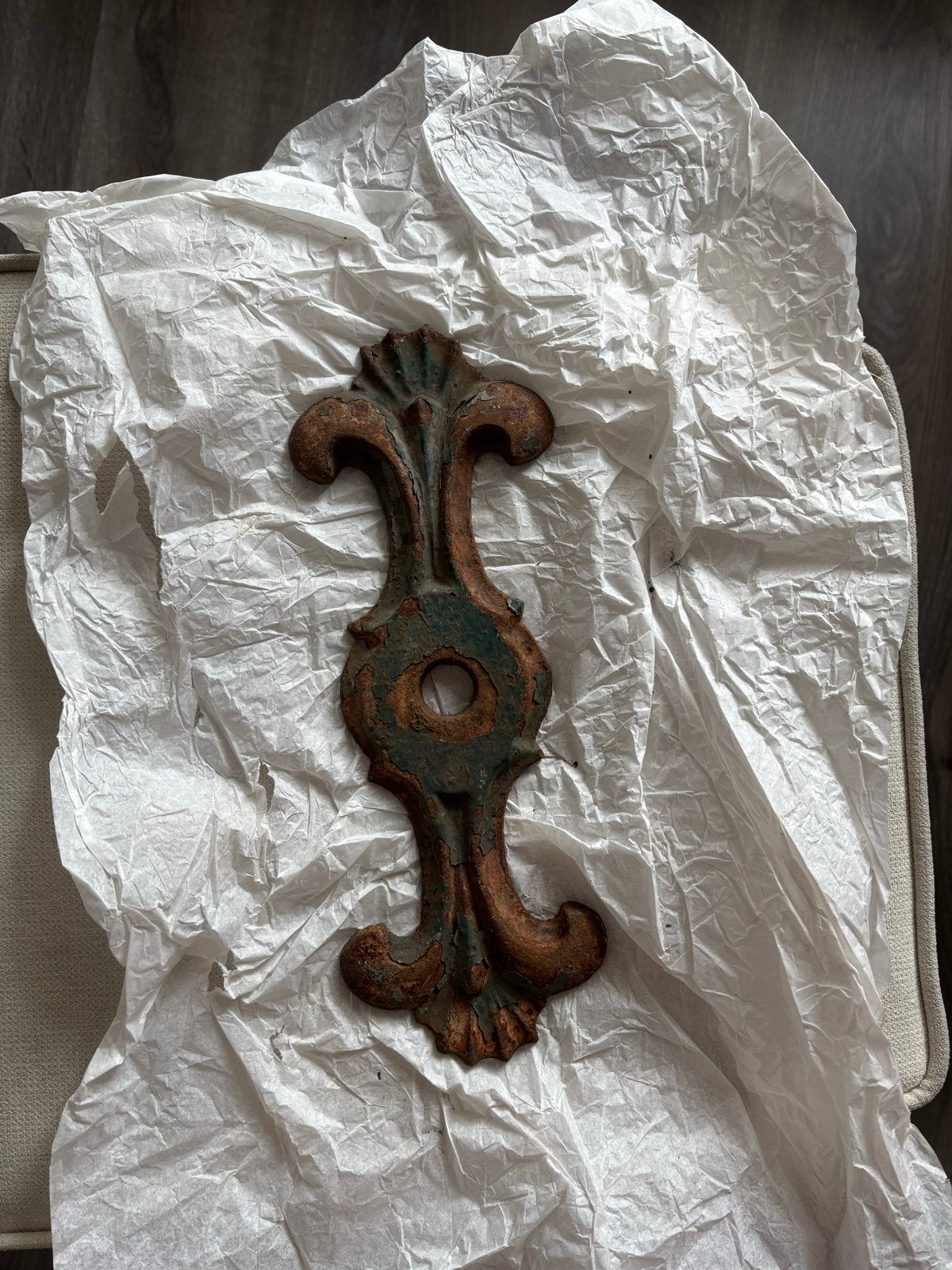 Antiek Gietijzeren Muurornament gevelornament Geveldecoratie, Ophalen of Verzenden