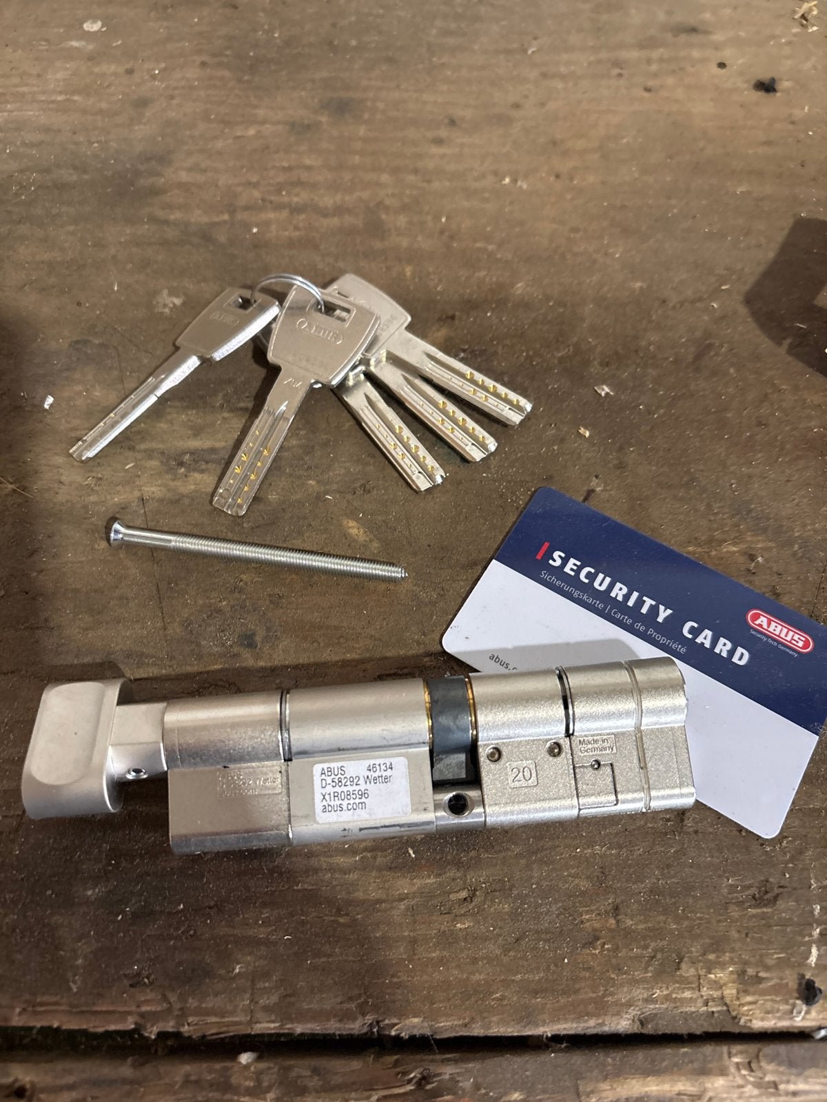 ABUS Cilinderslot X12R 50/60 met 5 sleutels en security card, Ophalen of Verzenden, Nieuw, Overige materialen, Slot