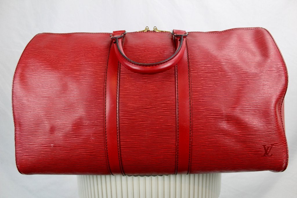 Louis Vuitton Keepall 45 Castilian Red - 1223, 30 cm of meer, Gebruikt, Minder dan 35 cm, Ophalen of Verzenden