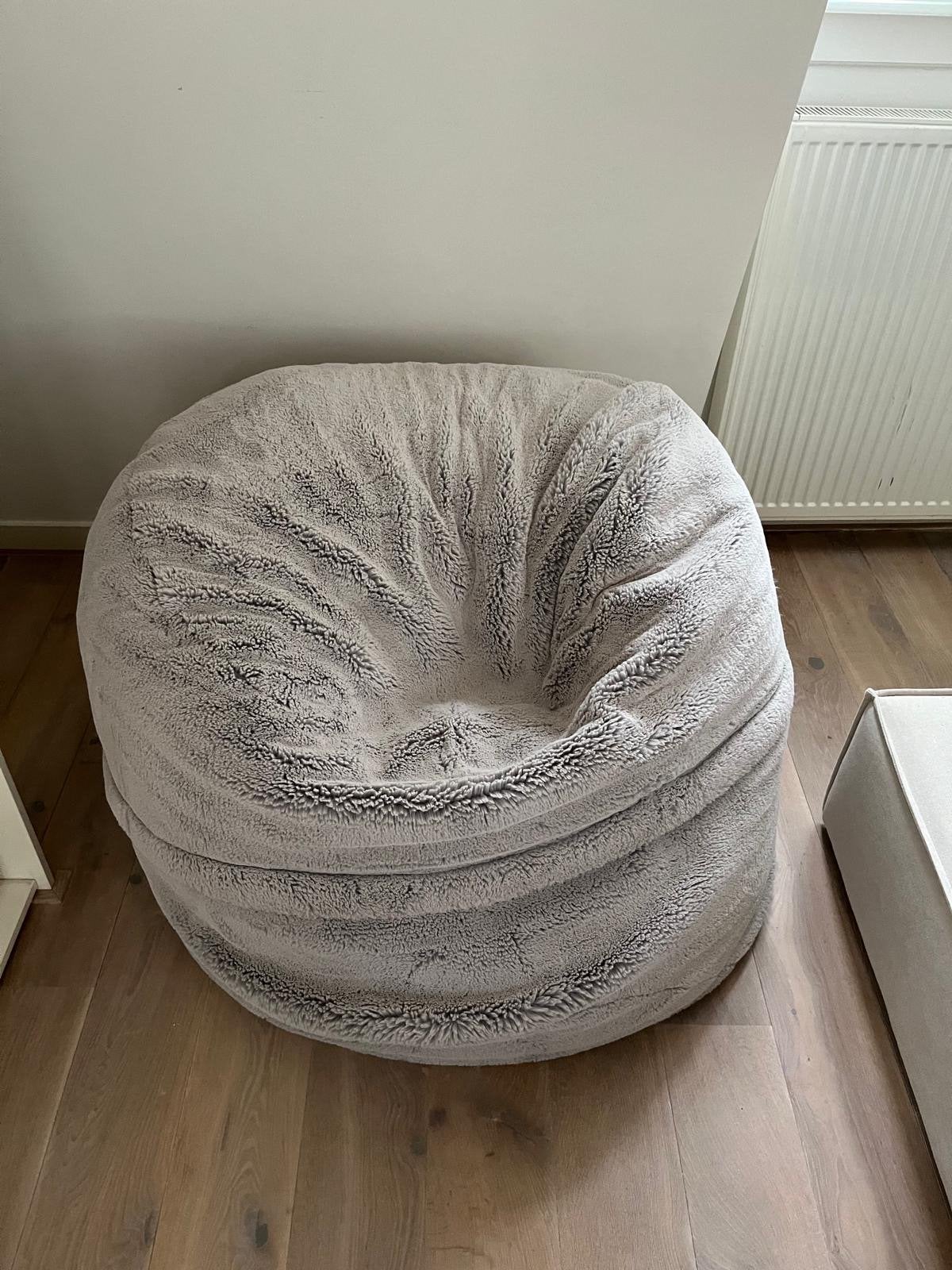 Grote Vetzak 110x170 - Comfortabele Zitzak, Ophalen, Gebruikt, Grijs, Zitzak